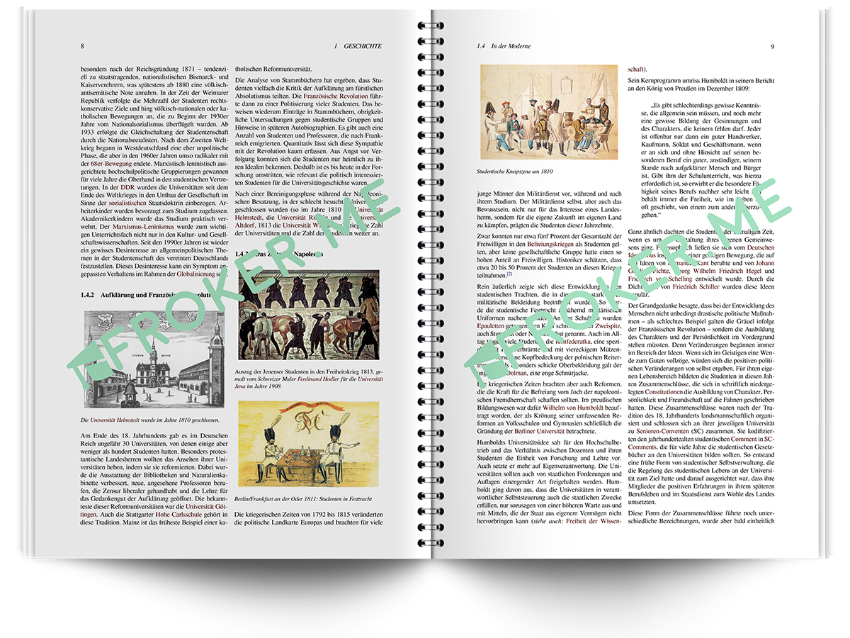 Skript mit Spiralbindung